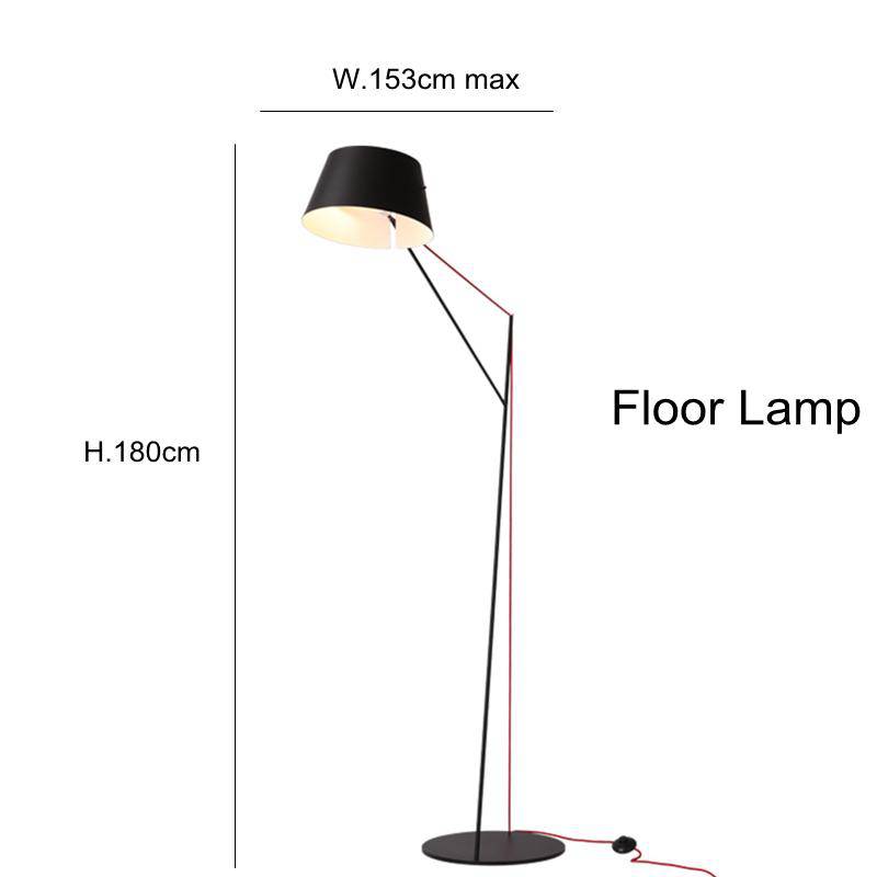 Lampadaire design noir Long