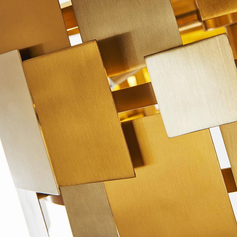 Floor lamp LED design luxury with golden squares Decoration