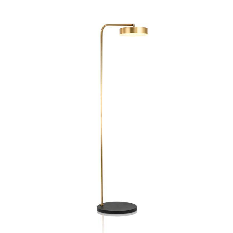 Floor lamp rounded gold design Study