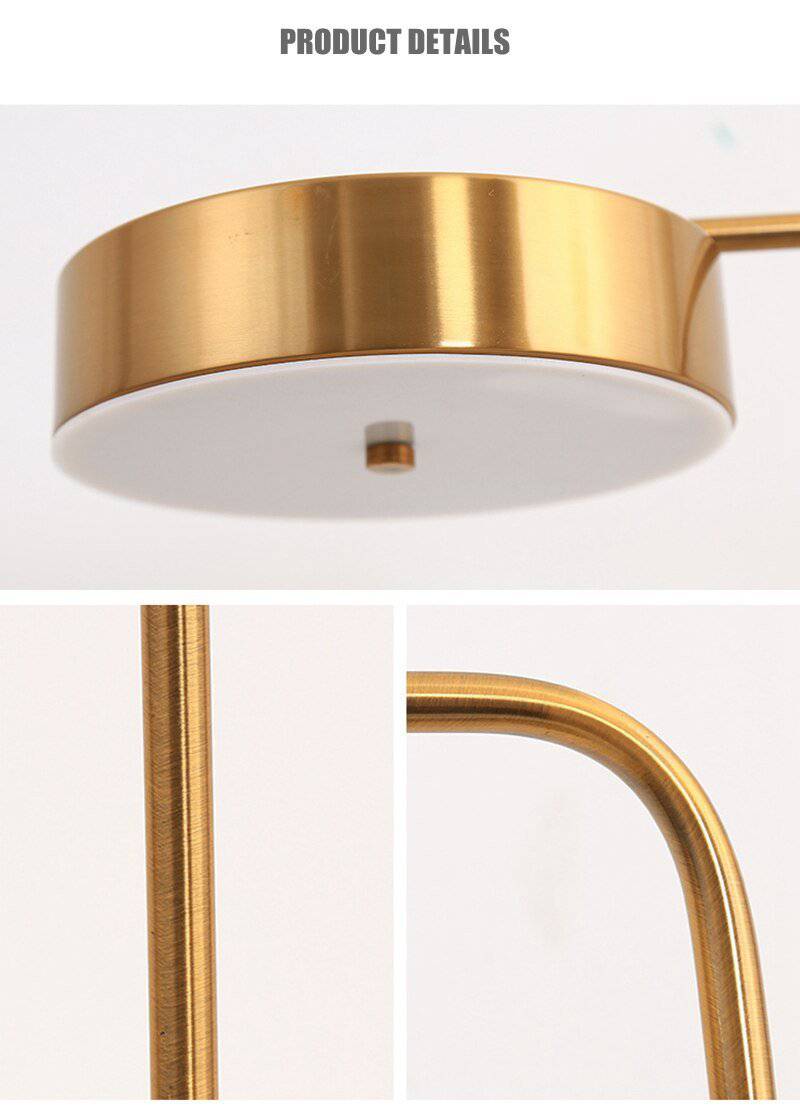 Floor lamp rounded gold design Study