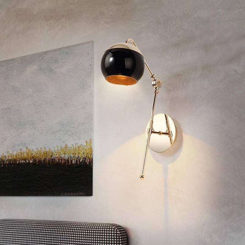 Lámpara de pared design oro con LED ajustable