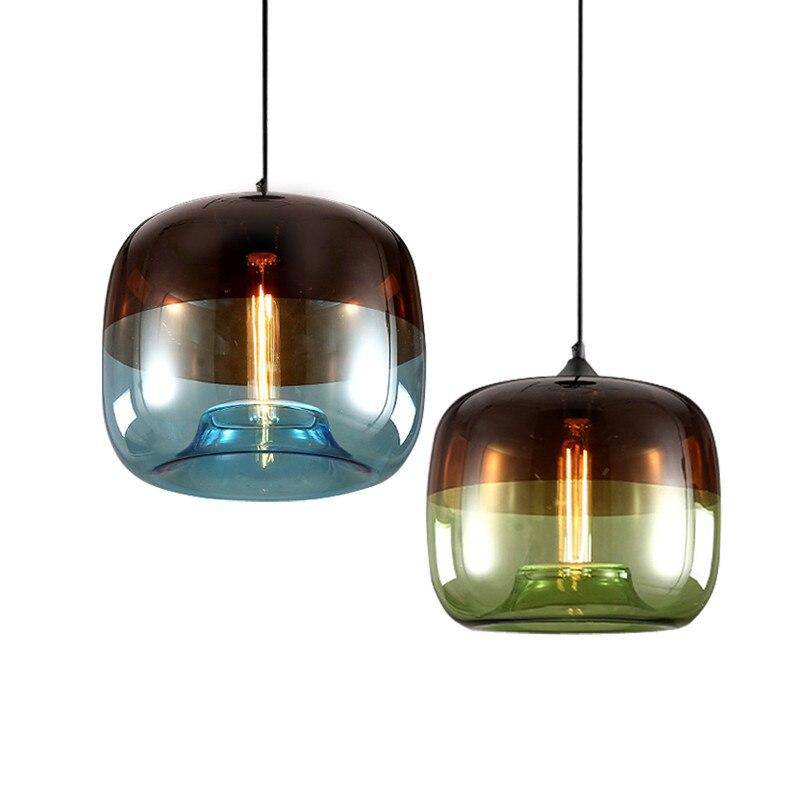 pendant light Apple LED colored glass design