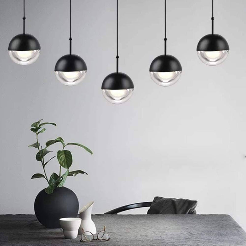 pendant light Globe glass and metal ball design