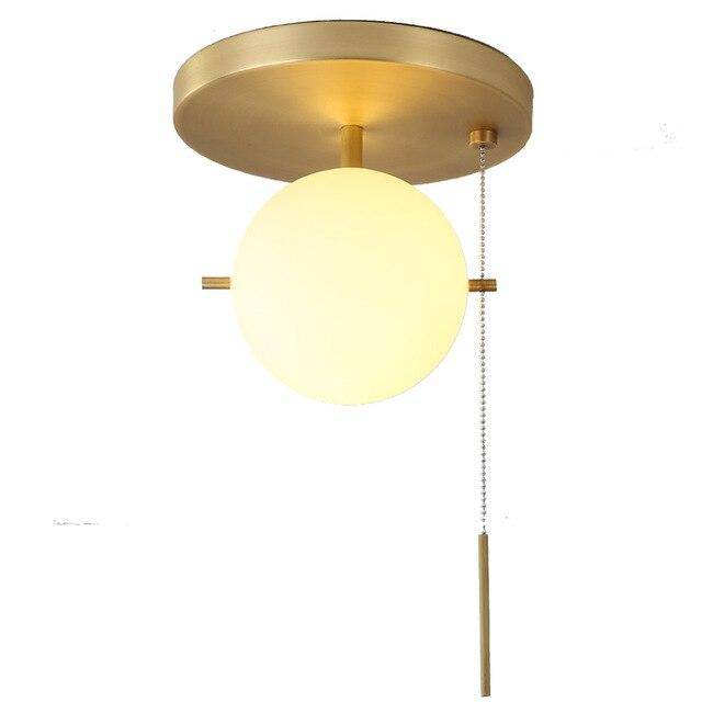 Lámpara de pared design oro con bola de cristal Techo