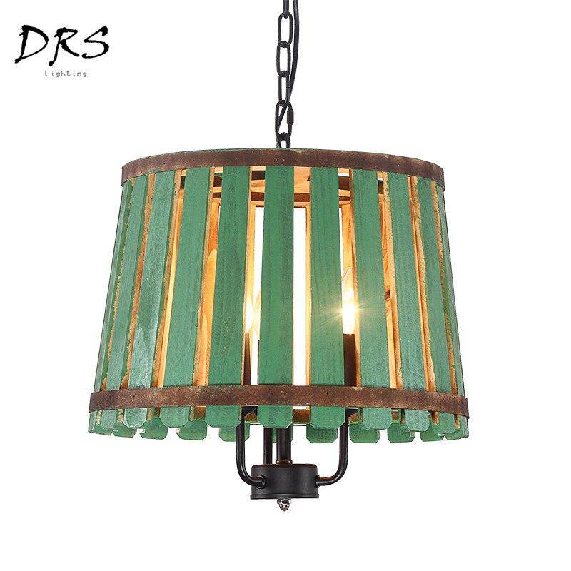 pendant light Antique wooden barrel Bucket