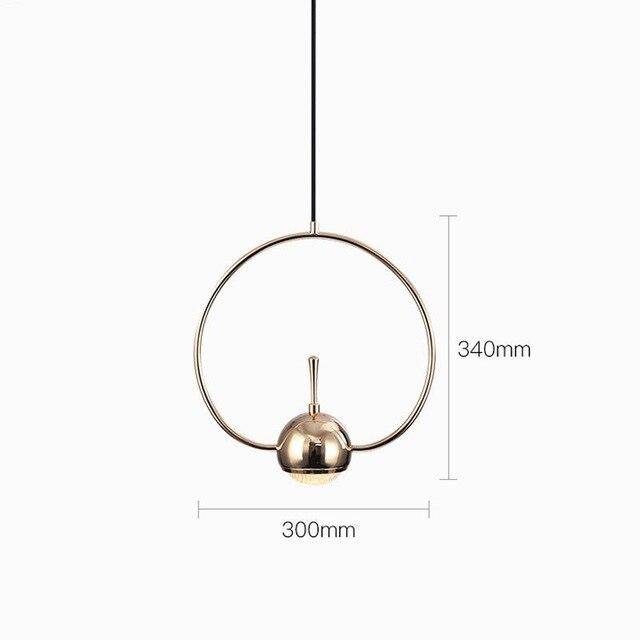 Suspension design à LED formes chromés Industrial