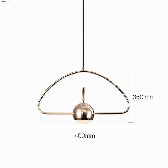 Suspension design à LED formes chromés Industrial