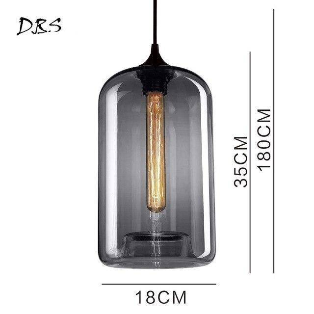 Lámpara de suspensión Vidrio redondeado de diversas formas escandinavas