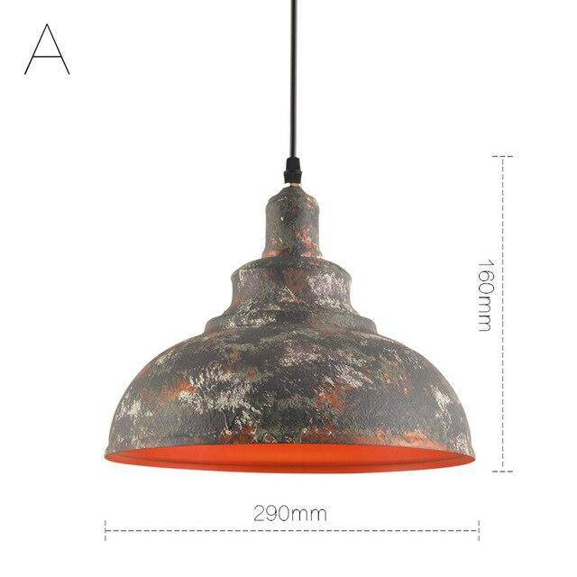Lámpara de suspensión cobre rústico estilo industrial