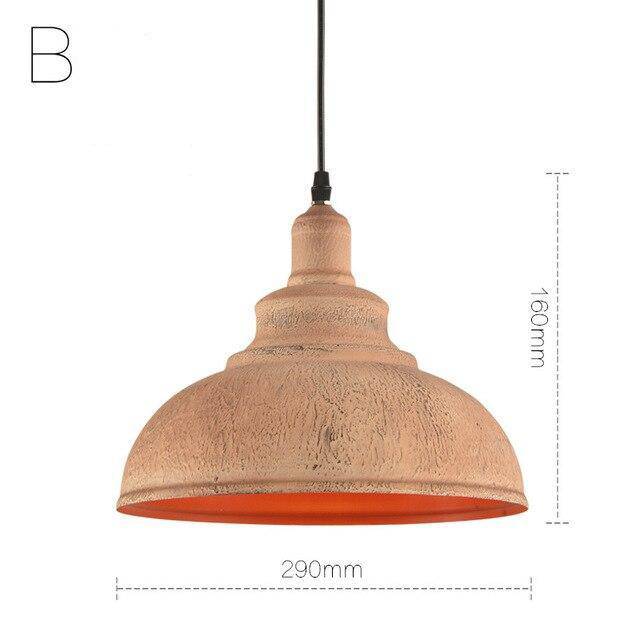pendant light rustic copper industrial style