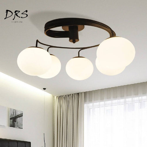 LED spiral ceiling light with glass balls Ball