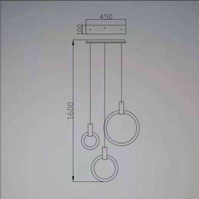 Lámpara de suspensión design Círculo ilustrado escandinavo