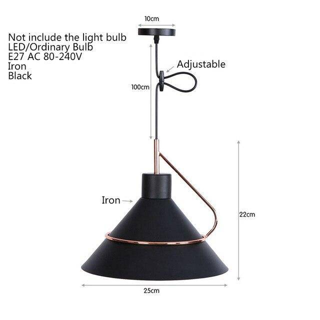 Lámpara de suspensión design Pastoral cónica LED