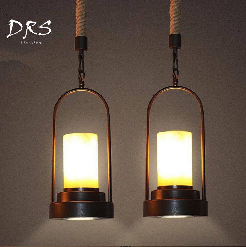 pendant light rustic with fake candle Rural