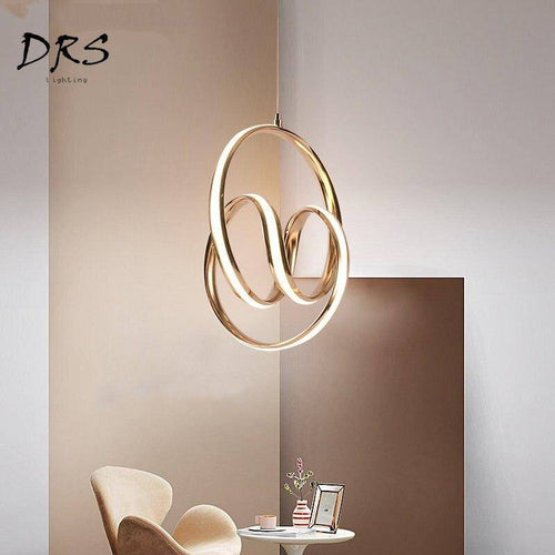 Lámpara de suspensión design Restaurante Golden Round