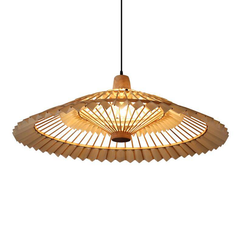pendant light conical design in Chinese bamboo