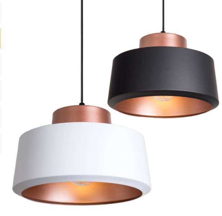 pendant light Shade aluminum round (black or white)