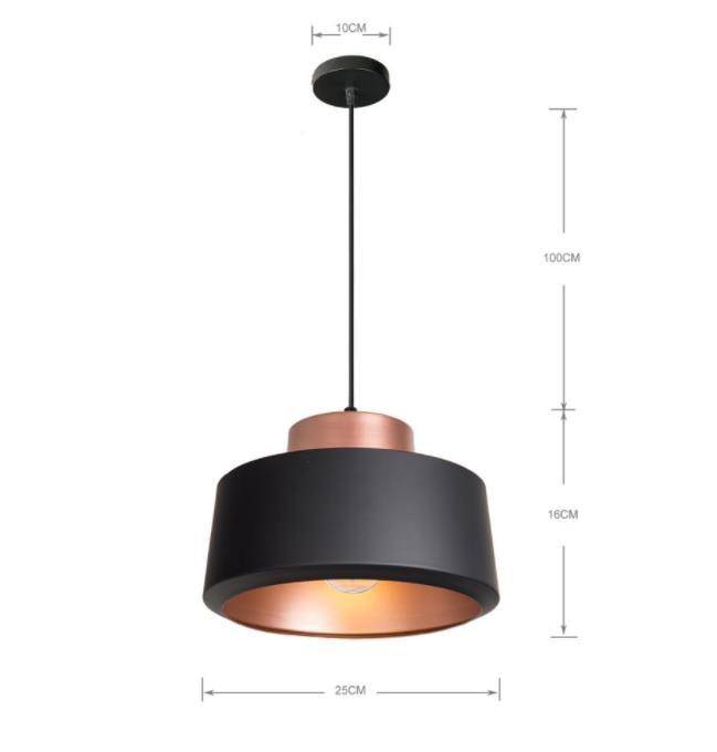 pendant light Shade aluminum round (black or white)