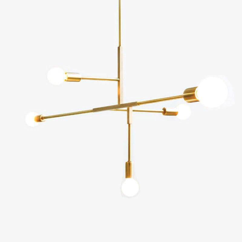 Design chandelier with golden arm Creative