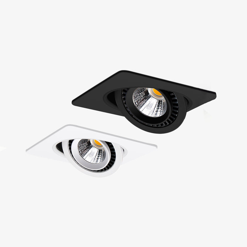 Moderno foco LED con base cuadrada y luz giratoria de 360º Solal