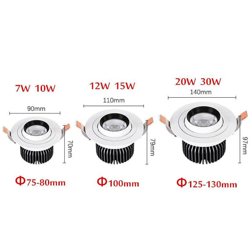 Spotlight modern circular LED with rotating angle Anastassya