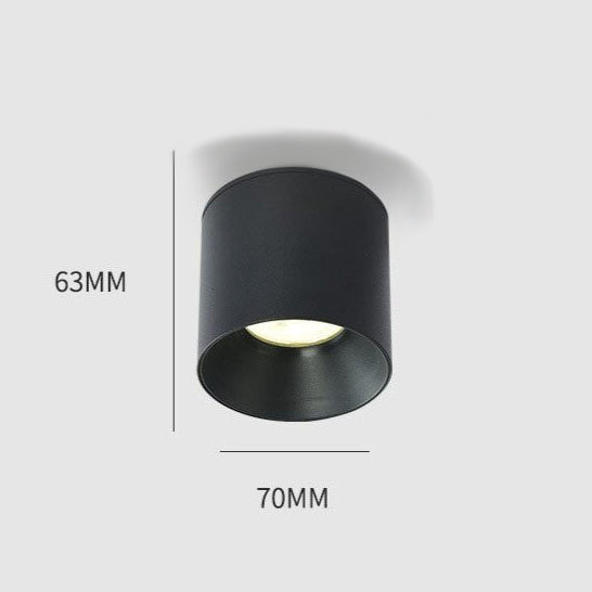 Spot moderne LED cylindrique et métallique Miya
