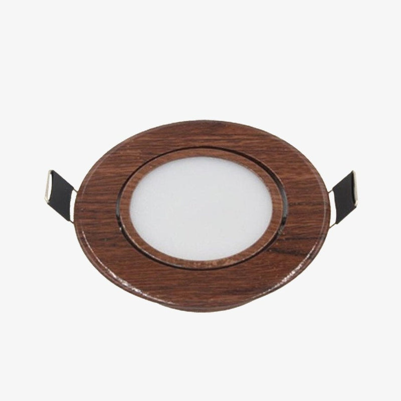 Spotlight modern LED round wood style Ventura