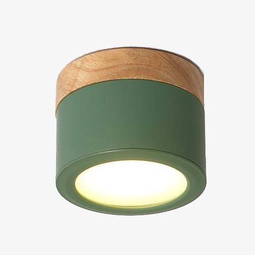 Focos LED cilíndricos Botimi con base de madera