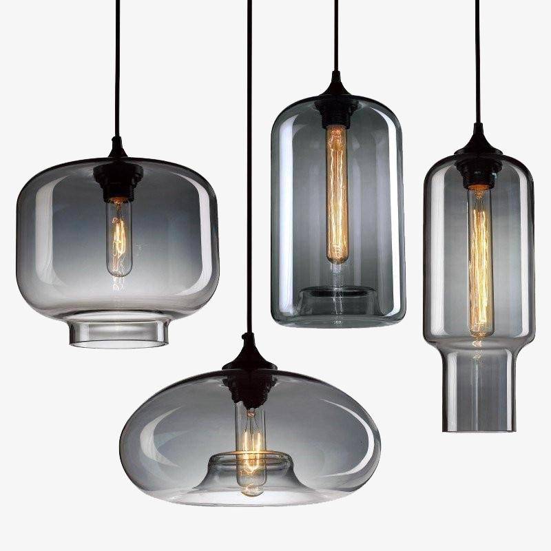 pendant light rounded glass of various Scandinavian shapes