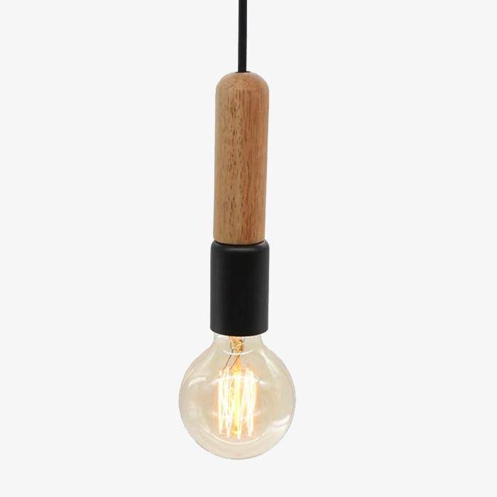 Lámpara de suspensión barra de madera Simple
