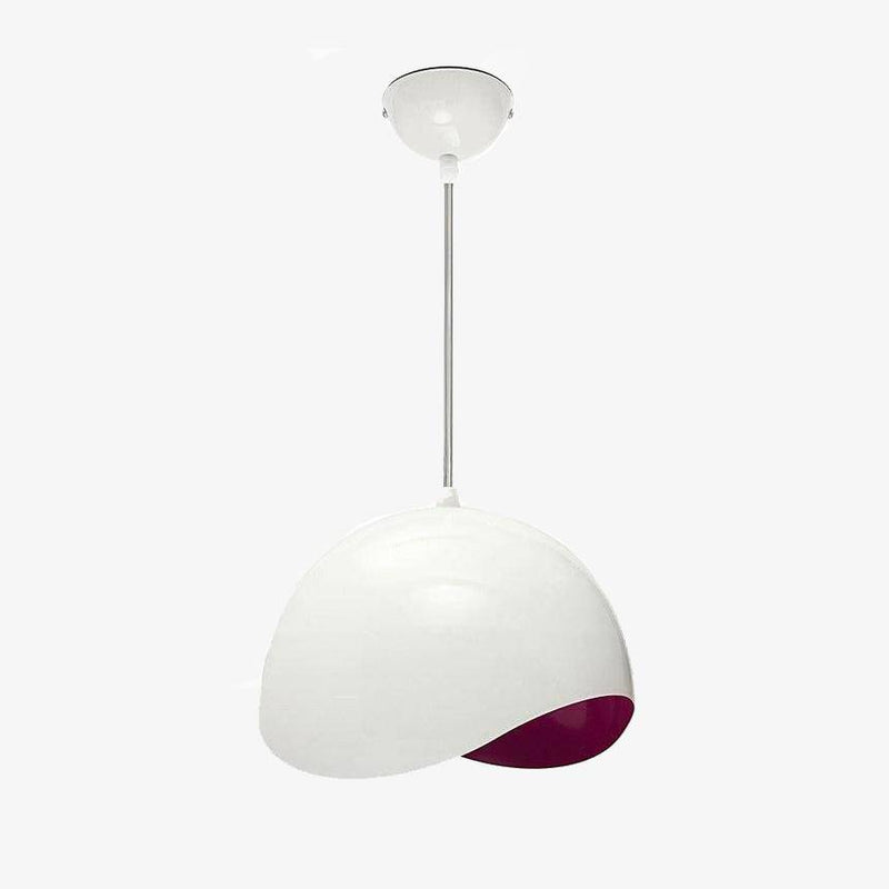 pendant light white ball and colored interior Eggshell