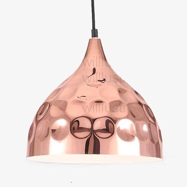 pendant light chrome plated in various shapes with Polka rings