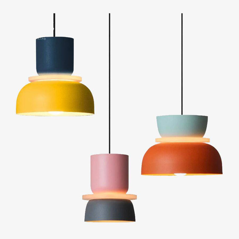 pendant light colorful Makazon playful shapes