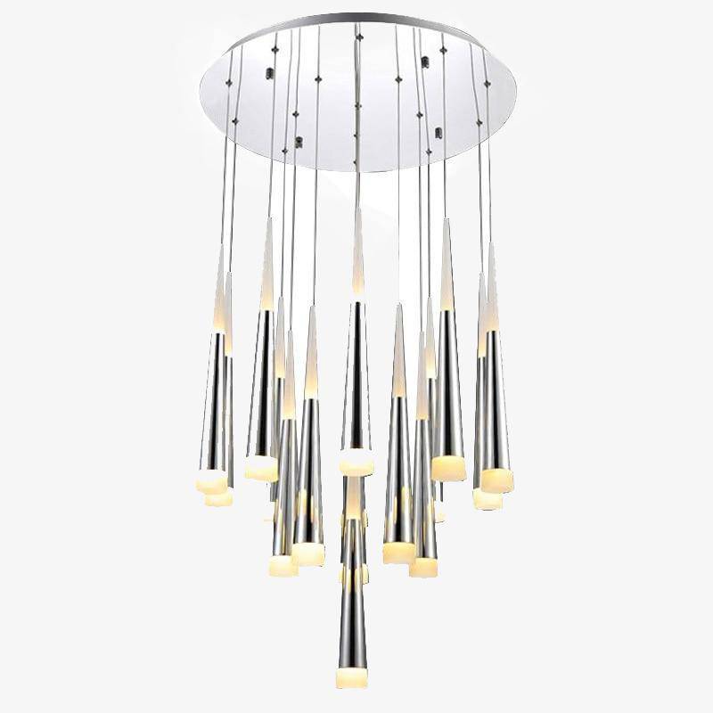 pendant light conical chrome-plated Room