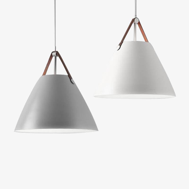 Design conical pendant lamp (white or grey)
