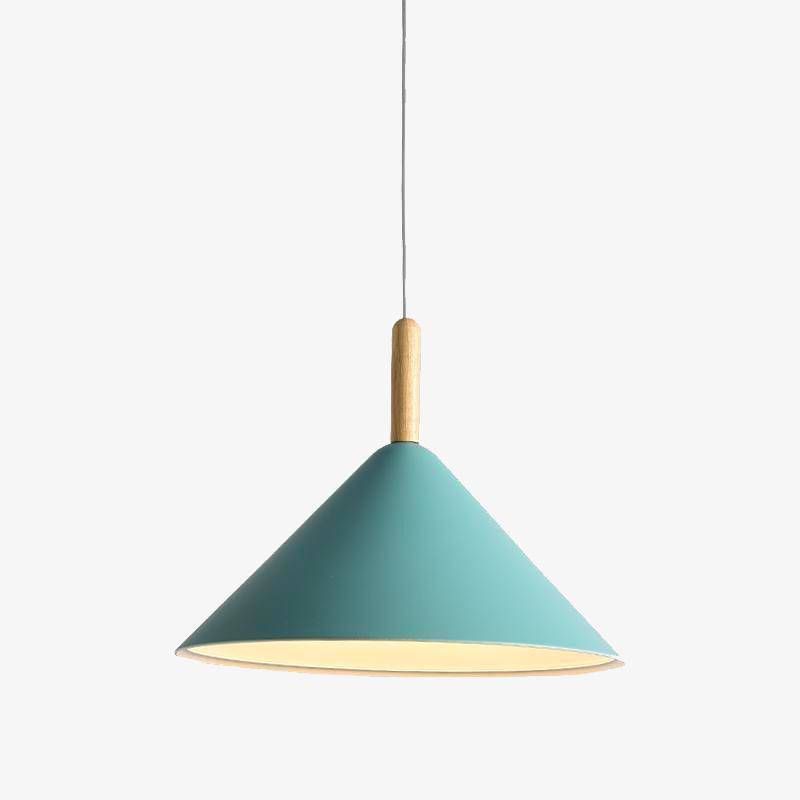 Design pendant lamp LED tapered in wood and metal Nordic