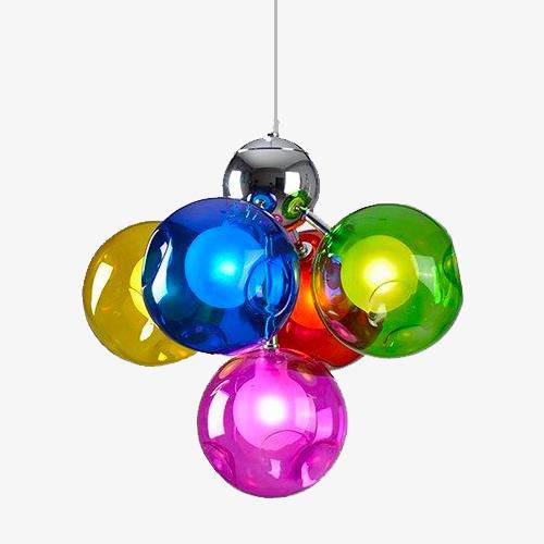 pendant light Chrome LED design and modern Stained glass