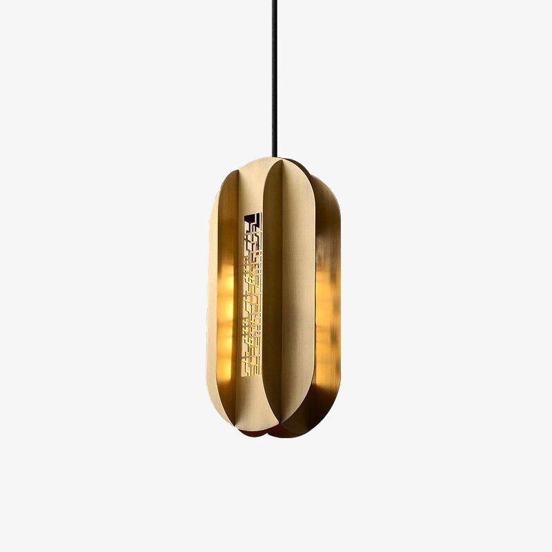 pendant light LED design in luxury rounded metal