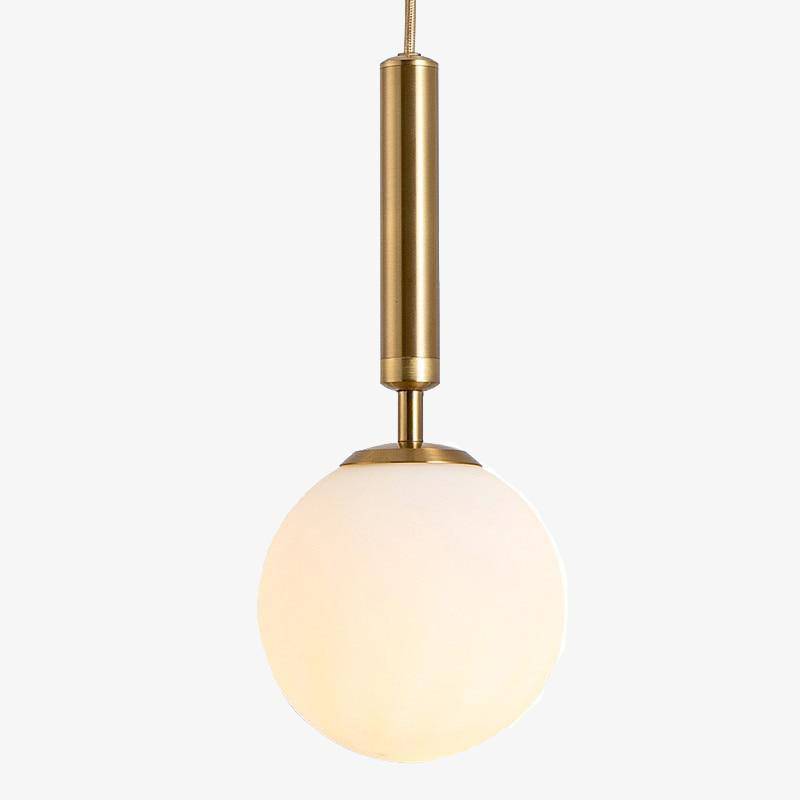 pendant light LED glass ball design and cylindrical holder