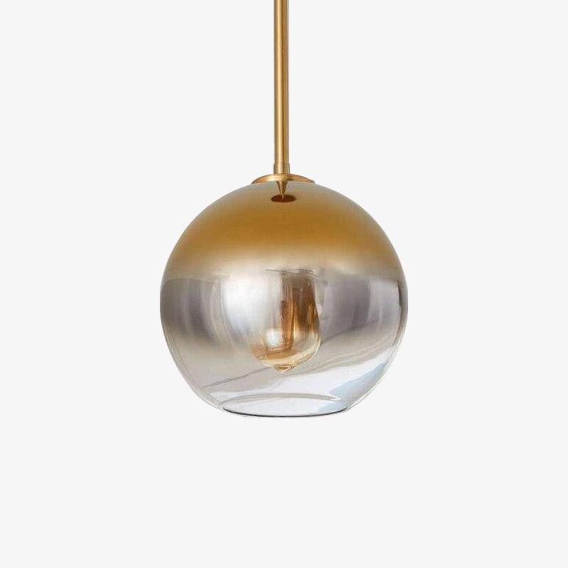 Lámpara de suspensión design Bola de cristal ámbar Loft