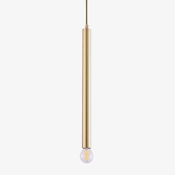 Lámpara de suspensión design cilindro de oro con LED Single