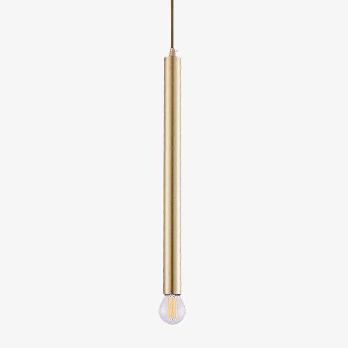 pendant light Single LED gold cylinder design