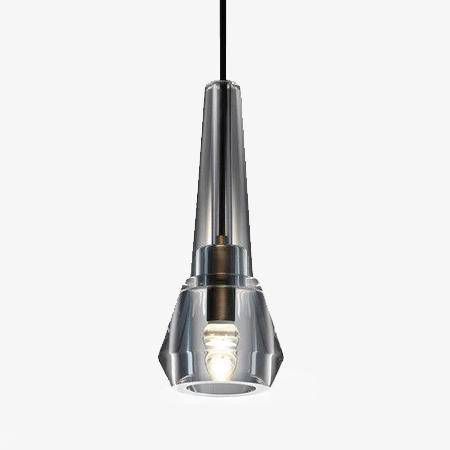 pendant light Luxury conical smoked crystal LED glass design