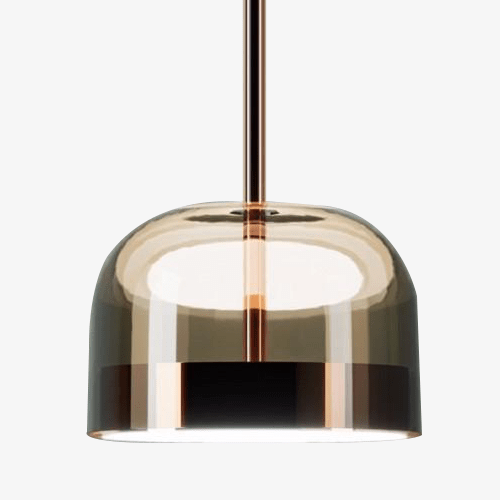 pendant light glass and chrome-plated LED design Single