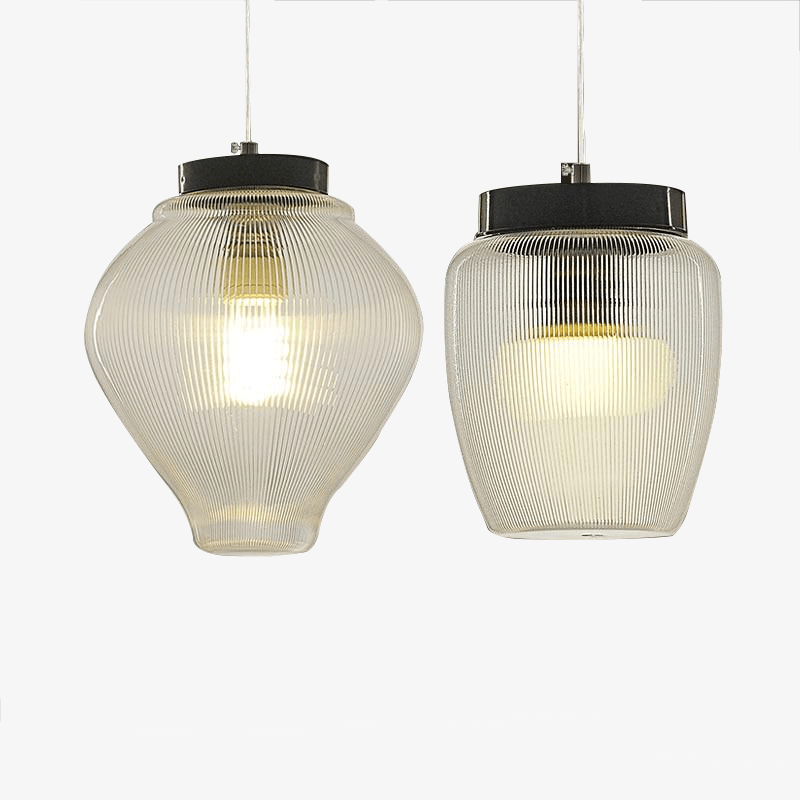 Lámpara de suspensión design formas modernas de vidrio LED
