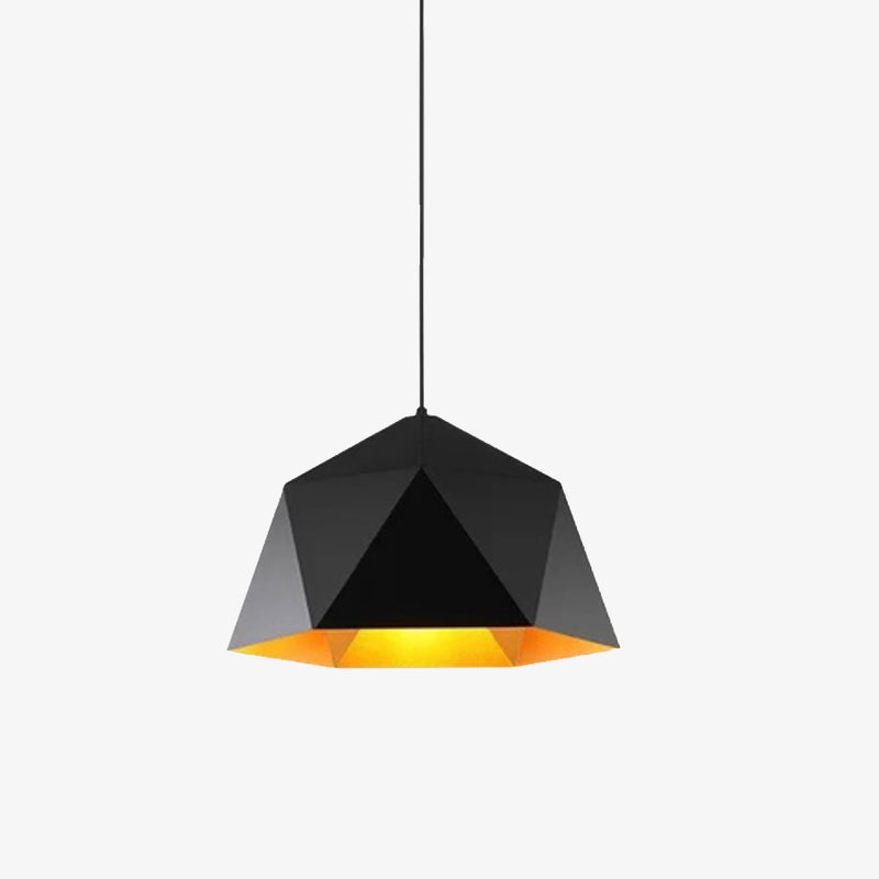 Lámpara de suspensión design geométrica poligonal en color Diamante