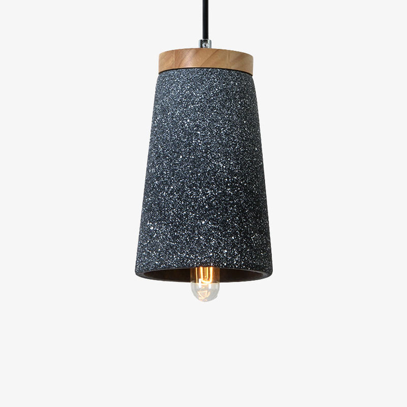 pendant light LED design with lampshade in cement Marta