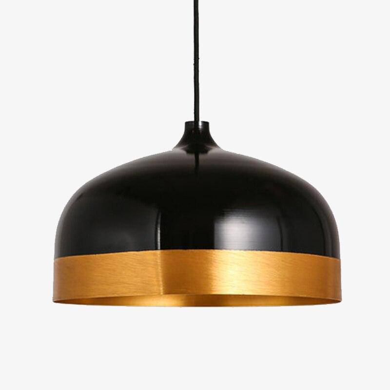 Lámpara de suspensión design LED con pantalla negra redondeada Loft