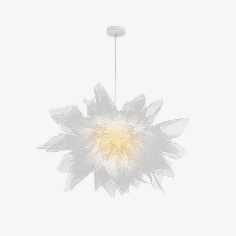 pendant light LED design with fabric flower