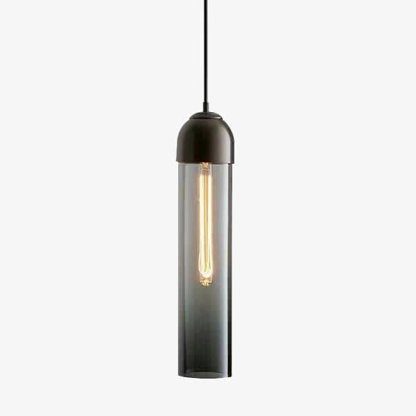 Lámpara de suspensión design LED cilíndrico en vidrio coloreado Hang